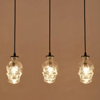 Skull Glass 3-light Chandeliers Lumendat