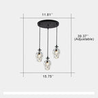 Skull Glass 3-light Chandeliers Lumendat