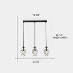 Skull Glass 3-light Chandeliers Lumendat