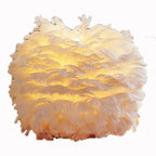 Modern Feather 1-Light Ball-Shaped Table Lamps Lumendat