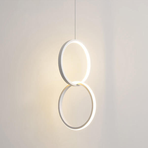 Minimalist Circle 1-light LED Metal Shade Pendant Light BulbSquare