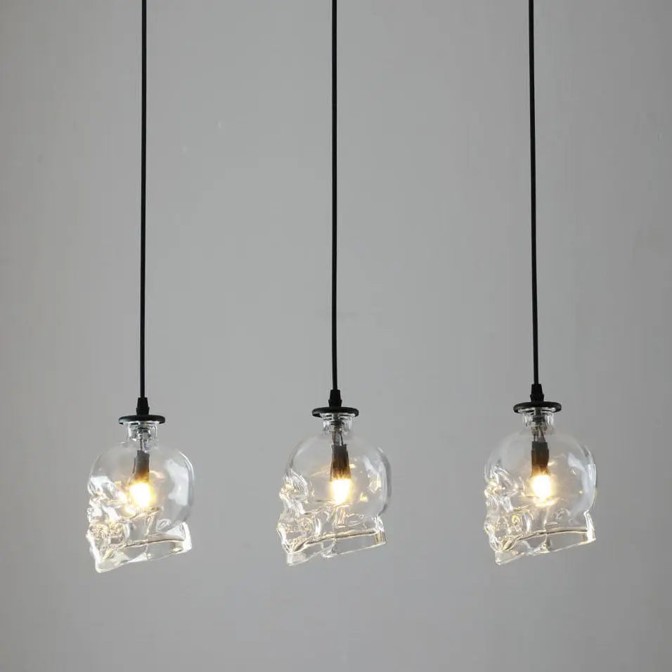 Skull Glass 3-light Chandeliers Lumendat