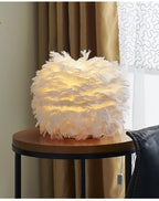 Modern Feather 1-Light Ball-Shaped Table Lamps Lumendat
