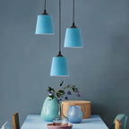 Nordic Macaron Cylinder Dome Metal 1-light Pendant Light BulbSquare