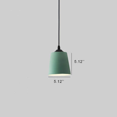 Nordic Macaron Cylinder Dome Metal 1-light Pendant Light BulbSquare