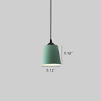 Nordic Macaron Cylinder Dome Metal 1-light Pendant Light BulbSquare
