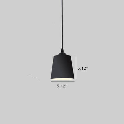 Nordic Macaron Cylinder Dome Metal 1-light Pendant Light BulbSquare