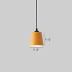 Nordic Macaron Cylinder Dome Metal 1-light Pendant Light BulbSquare
