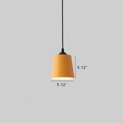 Nordic Macaron Cylinder Dome Metal 1-light Pendant Light BulbSquare
