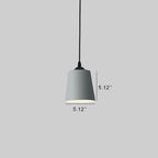 Nordic Macaron Cylinder Dome Metal 1-light Pendant Light BulbSquare
