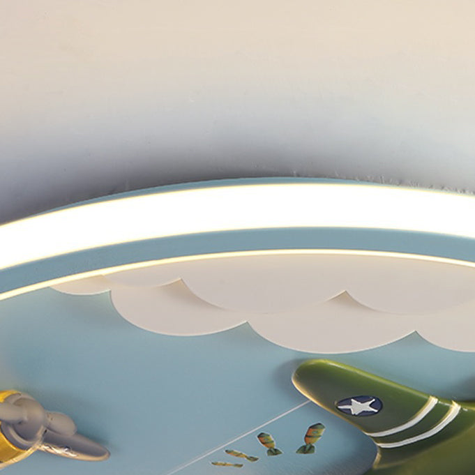 Lumendat Contemporary Creative Cartoon Fighter Unicorn Resin Acrylic LED Kids Flush Mount Ceiling Light For Bedroom Lumendat