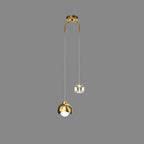 European Style Light Luxury Iron Brass LED Island Light Chandelier Lumendat
