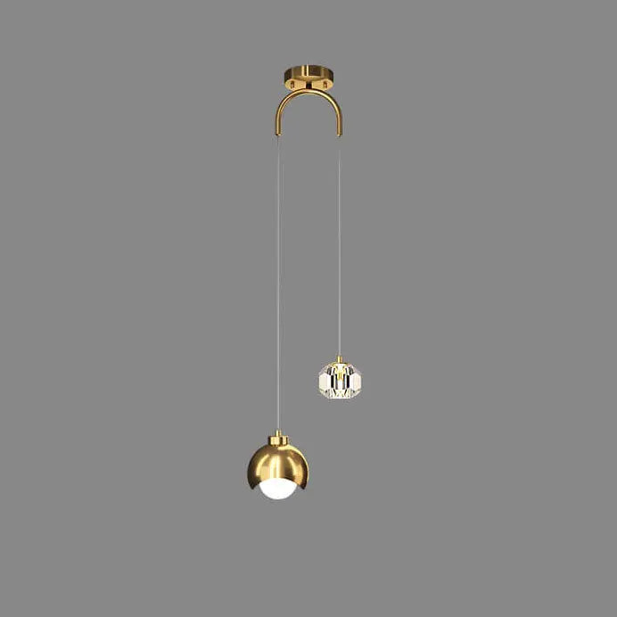 European Style Light Luxury Iron Brass LED Island Light Chandelier Lumendat