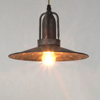Contemporary Industrial Pot Lid Iron Antique 1-Light Pendant Light For Living Room