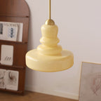 Modern Colorful Glass Gourd Shade 1-light Pendant Light BulbSquare