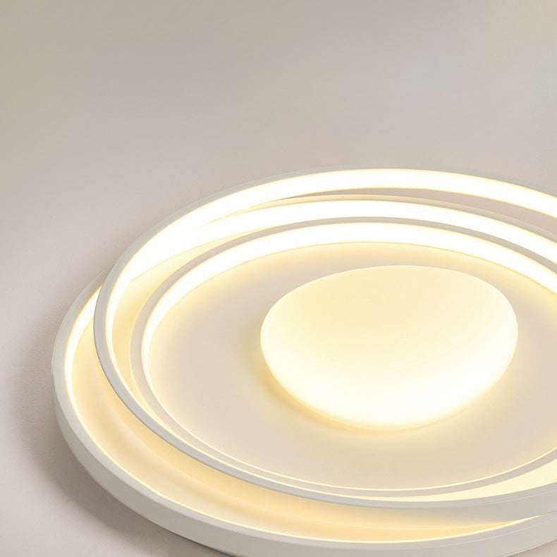 Modern Minimalist Round Iron Acrylic LED Flush Mount Ceiling Light for Living Room