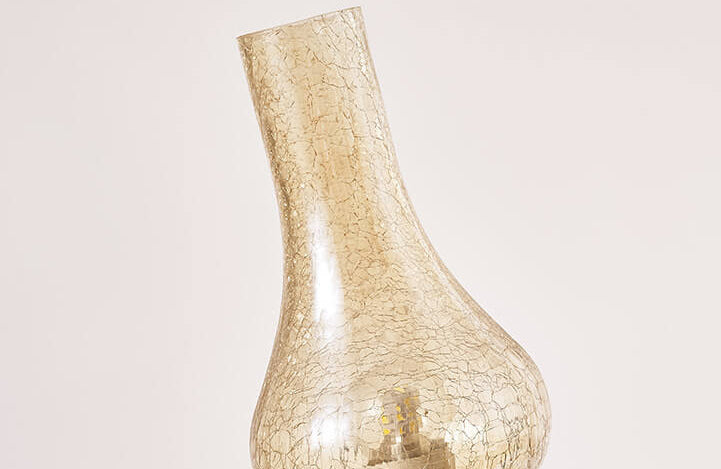 Vintage All Brass Wooden Glass Kerosene Lamp Design 1- Light Table Lamp Lumendat