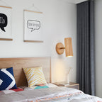 Japanese Minimalist Solid Wood Spotlight Track 1/3/4 Light Flush Mount Ceiling Light Lumendat
