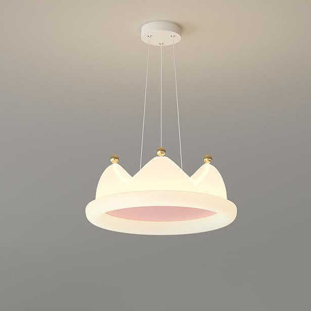 Lumendat Contemporary Creative Kids Crown Iron PE LED Pendant Light For Bedroom Lumendat