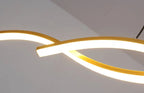 Nordic Minimalist Long Strip Wave Design Island Light LED Chandelier Lumendat