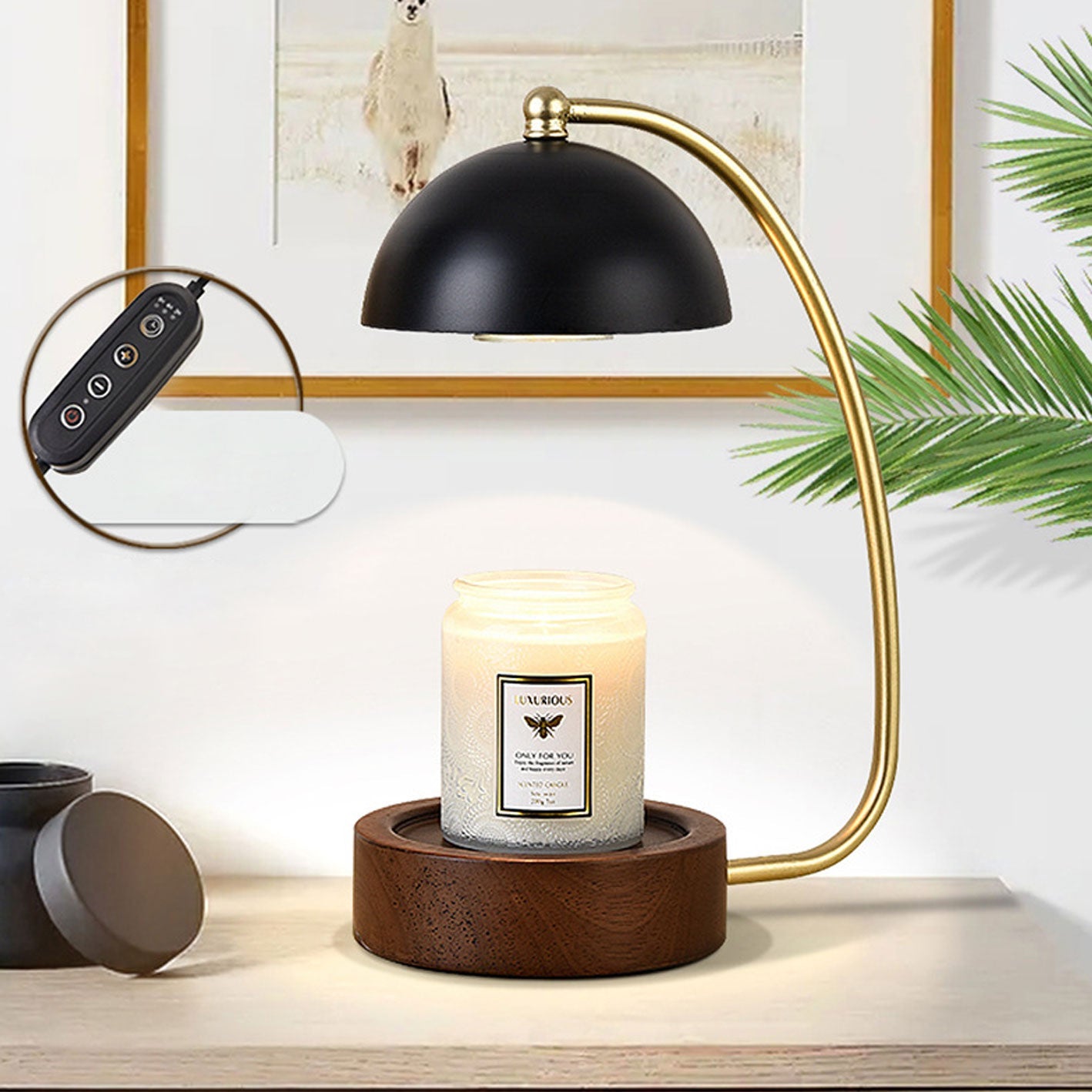 Japanese Creative Timing Dimming 1-Light Melting Wax Table Lamp Lumendat