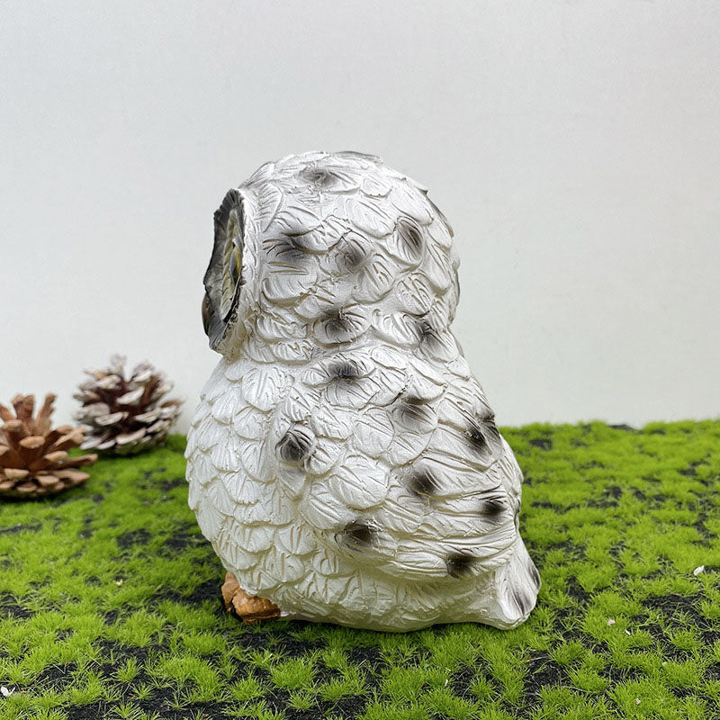 Solar Modern Creative Resin Owl Decoration LED Outdoor Landscape Light Lumendat