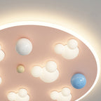 Lumendat Contemporary Creative Kids Iron Acrylic Round Irregular Shape Mouse Cloud LED Flush Mount Ceiling Light For Bedroom Lumendat