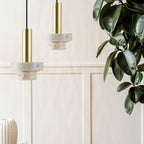 Modern Light Luxury Marble Metal 1-light Pendant Light