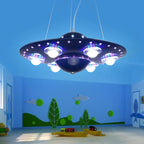 Creative Cartoon Ufo Flying Saucer LED Kids Chandelier Lumendat