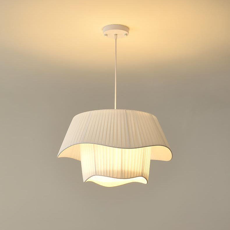 Contemporary Scandinavian Round Iron Acrylic Fabric 4/5 Light Pendant Light for Living Room BulbSquare
