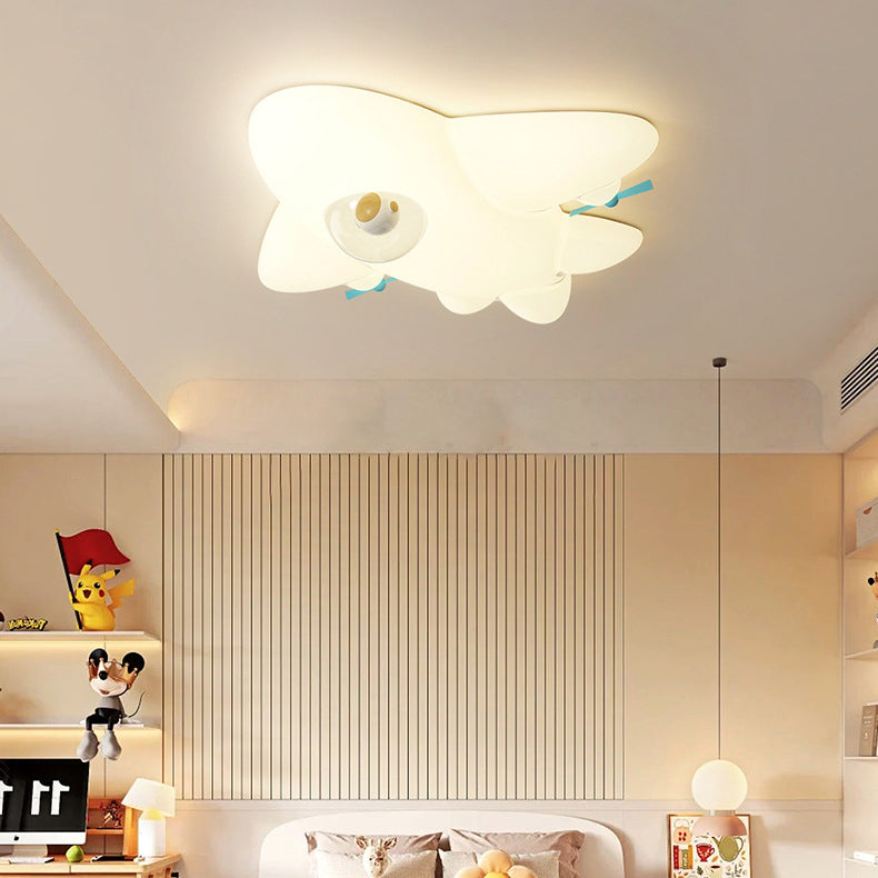 Lumendat Contemporary Creative PE Cartoon Aircraft LED Kids Flush Mount Ceiling Light For Living Room Lumendat