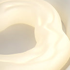 Modern Minimalist Cream Cloud Pe Iron LED Flush Mount Ceiling Light for Living Room