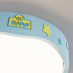 Lumendat Contemporary Creative Acrylic Cartoon Semicircle LED Flush Mount Ceiling Light For Bedroom Lumendat
