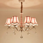 Modern Creative Cone Iron Crystal Fabric 5/6/8 Light Chandelier modern luxury lighting fixture
