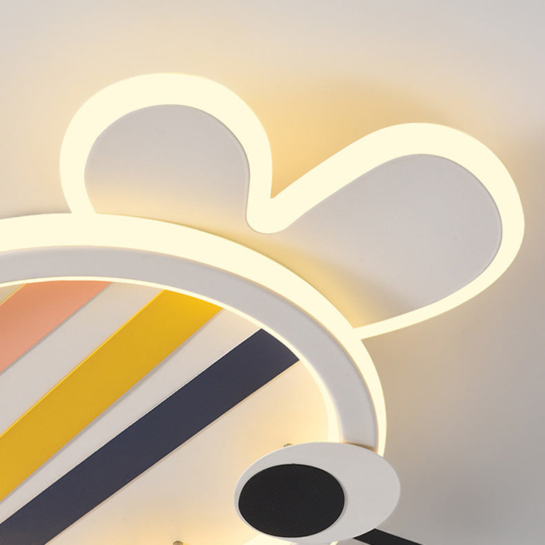 Lumendat Contemporary Creative Bee Elephant Star Kids Hardware Acrylic LED Flush Mount Ceiling Light For Bedroom Lumendat