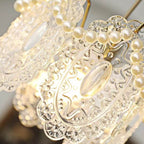French Light Luxury Hardware Glass 1-Light Pendant Light