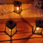 Solar Retro Candle Lantern LED Outdoor Hanging Light Lumendat