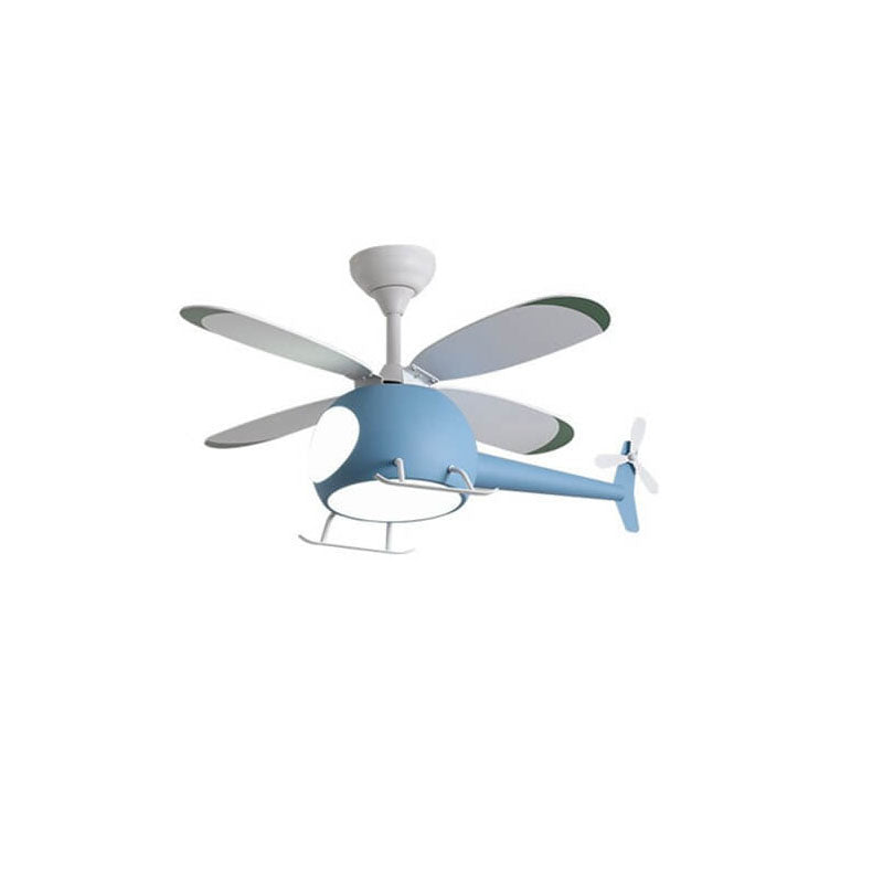 Lumendat Simple Cartoon Aircraft LED Downrods Ceiling Fan Light Lumendat