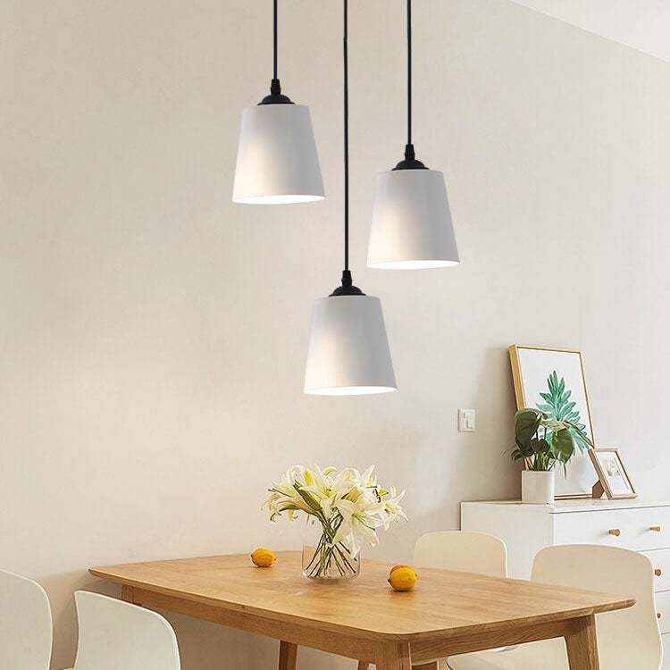 Nordic Macaron Cylinder Dome Metal 1-light Pendant Light BulbSquare