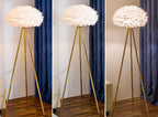 Modern Feather 1-Light Globe Standing Floor Lamp Lumendat