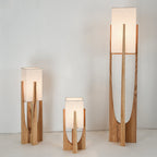 Modern Fabric Solid Wood 1-Light Standing Floor Lamps Lumendat