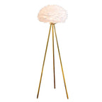 Modern Feather 1-Light Globe Standing Floor Lamp Lumendat