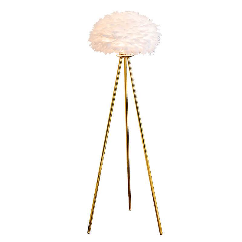 Modern Feather 1-Light Globe Standing Floor Lamp Lumendat