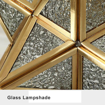 Modern 1-light Star Pentagram Shaped Semi-flush Mount Lighting