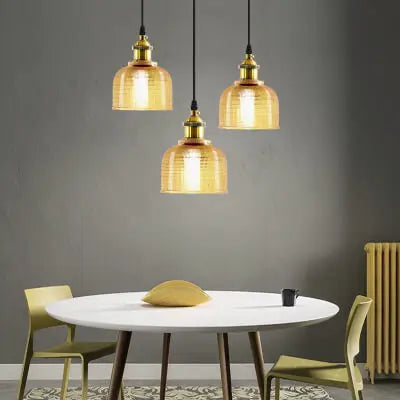 Vintage Textured Lattice Glass 1-light Pendant Light Lumendat