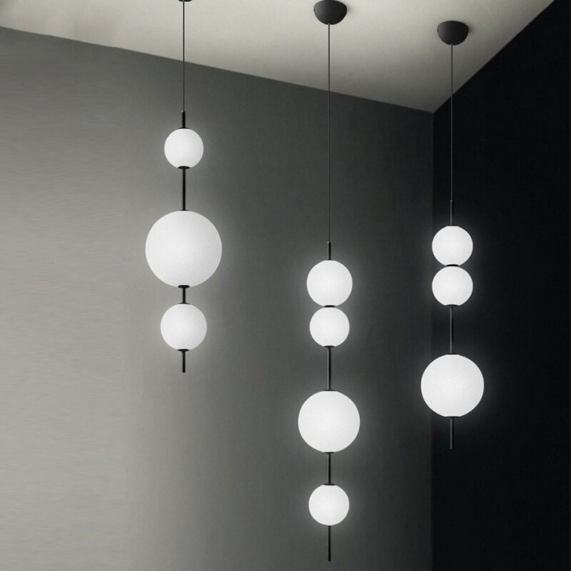 Modern Minimalist Creative Glass Ball LED Pendant Light BulbSquare