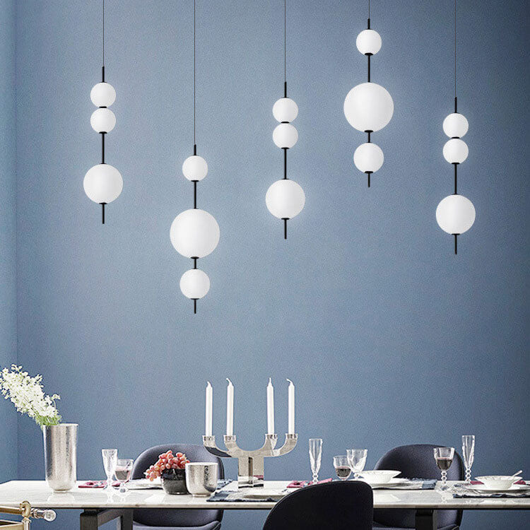 Modern Minimalist Creative Glass Ball LED Pendant Light BulbSquare