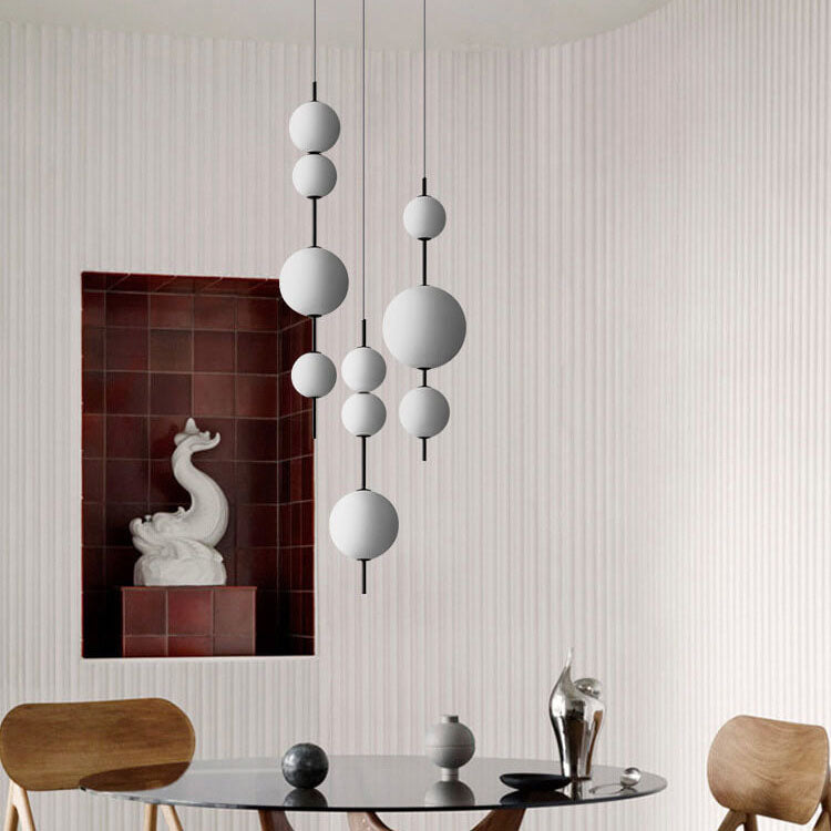 Modern Minimalist Creative Glass Ball LED Pendant Light BulbSquare