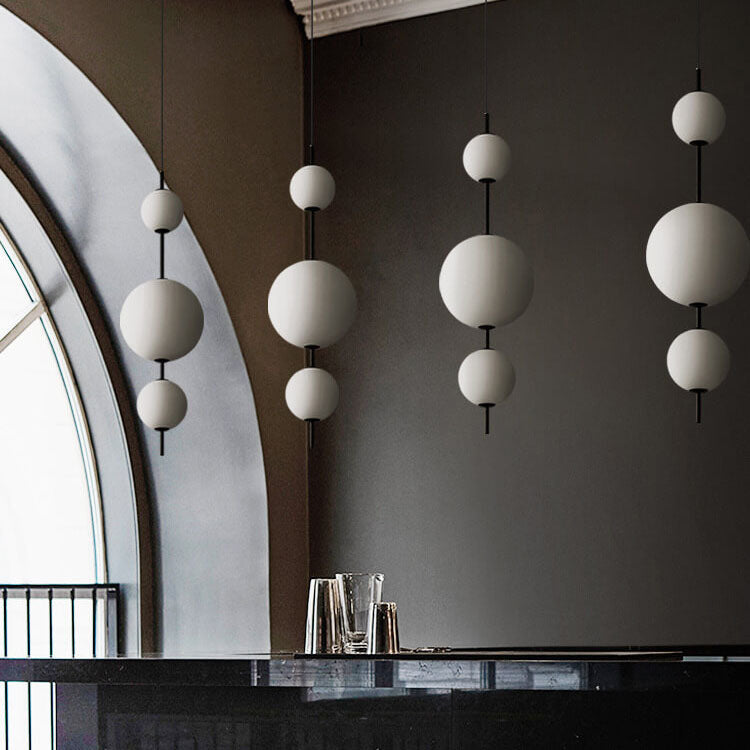 Modern Minimalist Creative Glass Ball LED Pendant Light BulbSquare