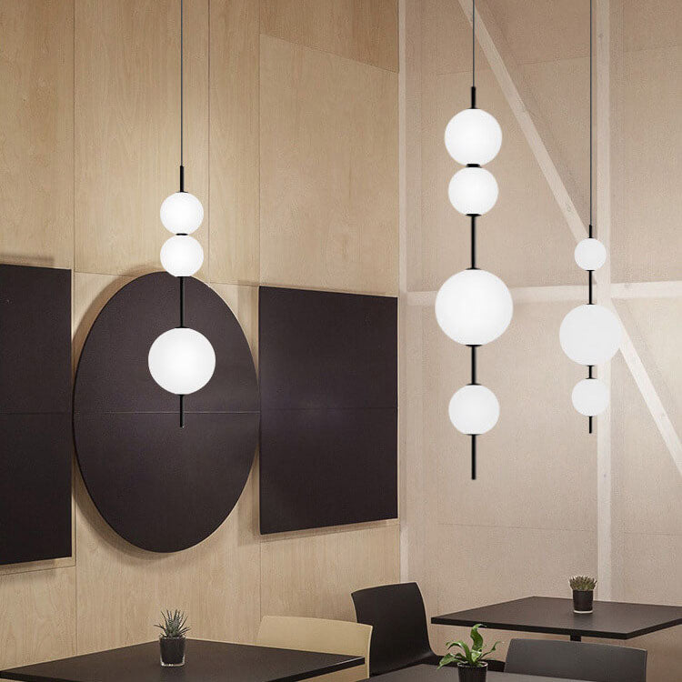 Modern Minimalist Creative Glass Ball LED Pendant Light BulbSquare